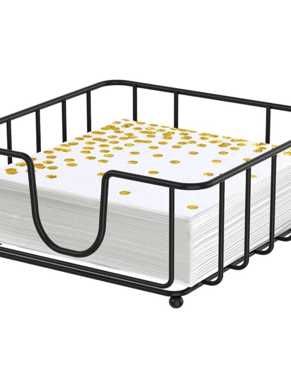 Metal Cocktail Napkin Holder for Bar, Flat Napkin Holder Caddy for Cocktail Napk